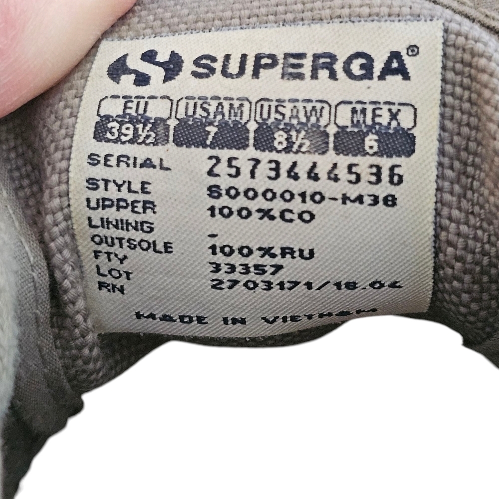 Superga Cotu Gray Cotton Canvas Sneaker - Picture 10 of 10